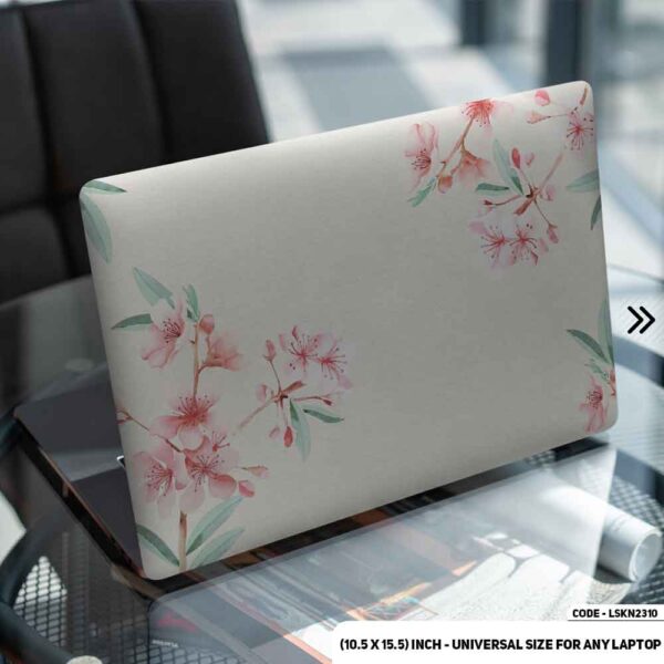 Flower Pattern Floral Design Matte Finished Removable Waterproof Laptop Sticker & Laptop Skin (Including FREE Accessories) - LSKN2310 - DDecorator