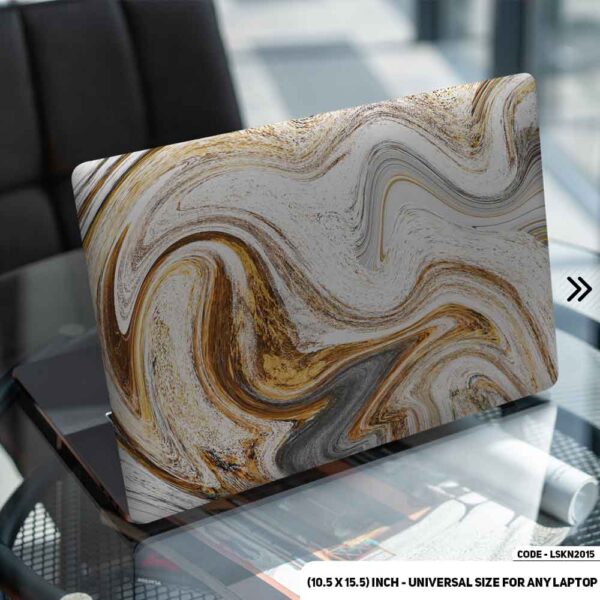 Liquid Marble Texture Matte Finished Removable Waterproof Laptop Sticker & Laptop Skin (Including FREE Accessories) - LSKN2015 - DDecorator