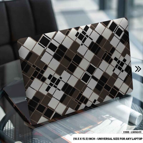 Seamless Geomatric Pattern Matte Finished Removable Waterproof Laptop Sticker & Laptop Skin (Including FREE Accessories) - LSKN2411 - DDecorator