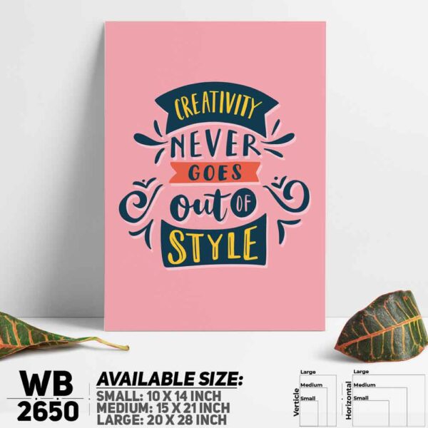 DDecorator Creativity - Motivational Wall Decoration And Home Decoration PVC Wall Board And Wall Canvas - WB2650