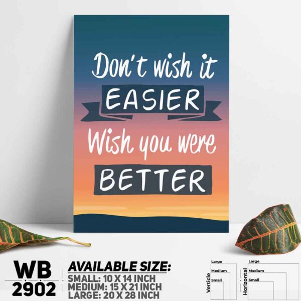 DDecorator Wish For Better - Motivational Wall Decoration And Home Decoration PVC Wall Board And Wall Canvas - WB2902