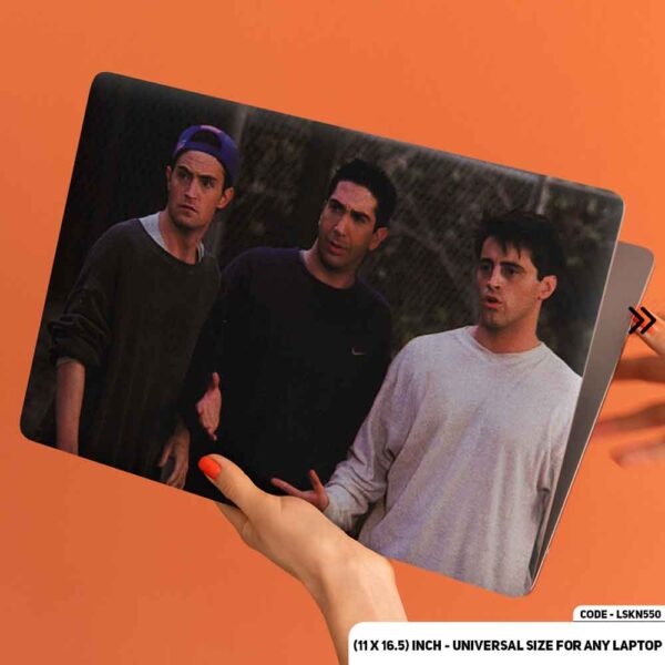 Funny Moment Of FRIENDS TV Series Matte Finished Removable Waterproof Laptop Sticker & Laptop Skin (Including FREE Accessories) - LSKN550 - DDecorator