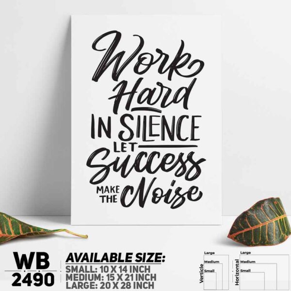 DDecorator Work Hard - Motivational Wall Decoration And Home Decoration PVC Wall Board And Wall Canvas - WB2490