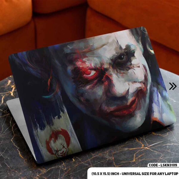 JOKER Face Matte Finished Removable Waterproof Laptop Sticker & Laptop Skin (Including FREE Accessories) - LSKN3109 - DDecorator