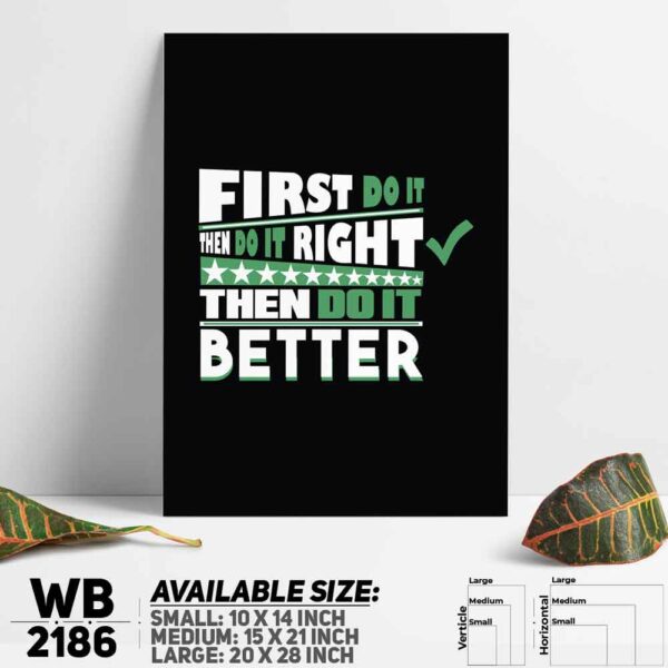 DDecorator Do It Right & Better - Motivational Wall Decoration And Home Decoration PVC Wall Board And Wall Canvas - WB2186