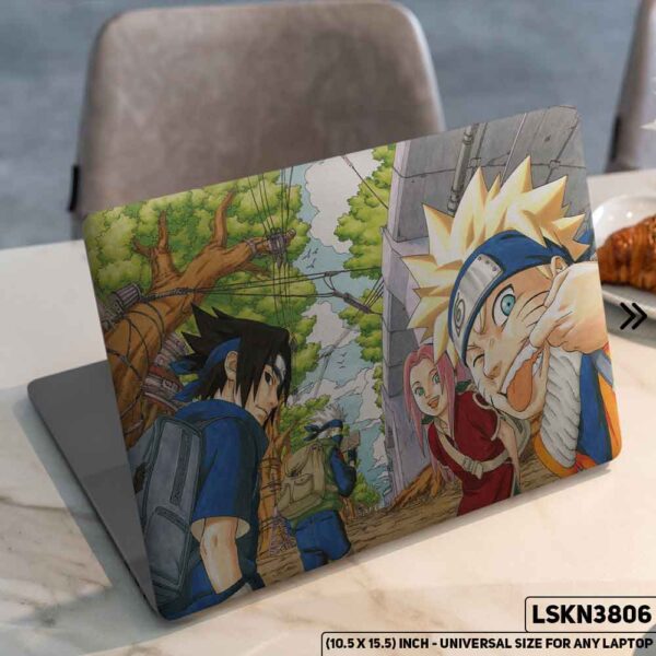 NARUTO Anime Character Illustration Matte Finished Removable Waterproof Laptop Sticker & Laptop Skin (Including FREE Accessories) - LSKN3806 - DDecorator