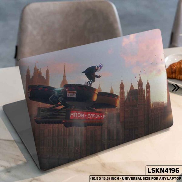 Digital Urban City Gaming Matte Finished Removable Waterproof Laptop Sticker & Laptop Skin (Including FREE Accessories) - LSKN4196 - DDecorator