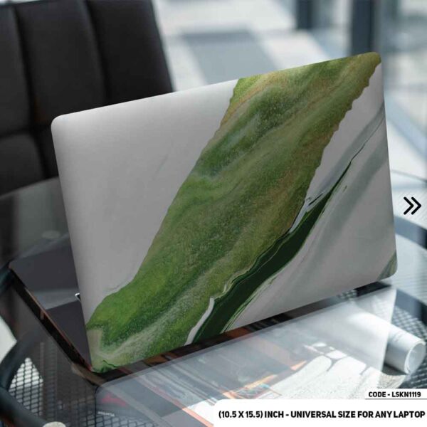 Marble Texture Green Matte Finished Removable Waterproof Laptop Sticker & Laptop Skin (Including FREE Accessories) - LSKN1119 - DDecorator