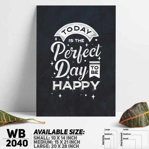 DDecorator Happy - Motivational Wall Decoration And Home Decoration PVC Wall Board And Wall Canvas - WB2040