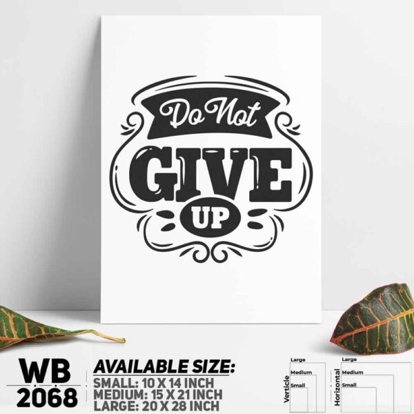 DDecorator Don't Give Up - Motivational Wall Decoration And Home Decoration PVC Wall Board And Wall Canvas - WB2068