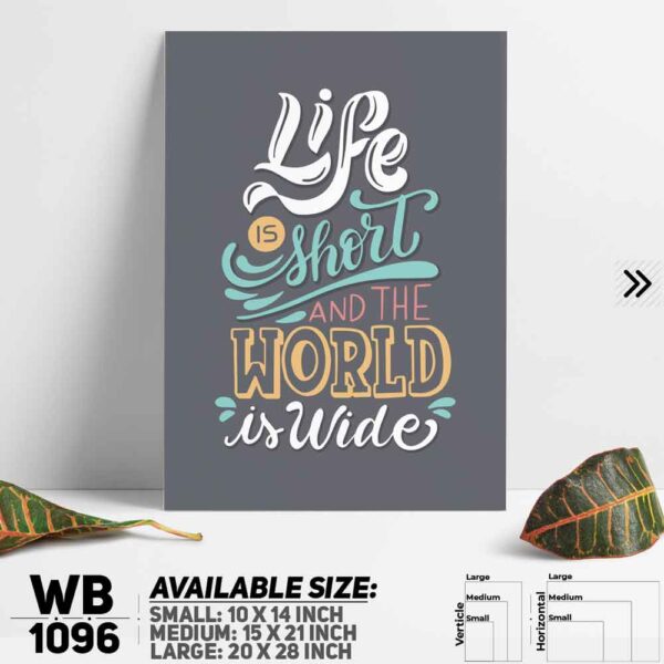 DDecorator Motivational Quote Wall Decoration And Home Decoration PVC Wall Board And Wall Canvas - WB1096