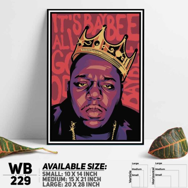 DDecorator The Notorious B.I.G. 
American Rapper Wall Decoration And Home Decoration PVC Wall Board And Wall Canvas - WB229