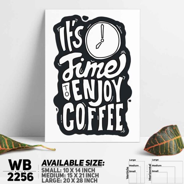 DDecorator It's Time For Coffee - Motivational Wall Decoration And Home Decoration PVC Wall Board And Wall Canvas - WB2256