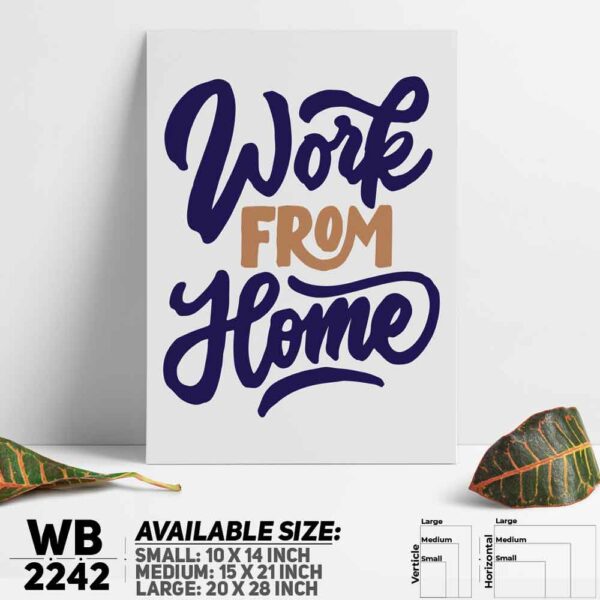 DDecorator Work From Home - Motivational Wall Decoration And Home Decoration PVC Wall Board And Wall Canvas - WB2242