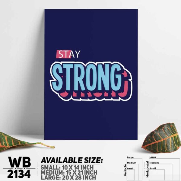 DDecorator Strong - Motivational Wall Decoration And Home Decoration PVC Wall Board And Wall Canvas - WB2134