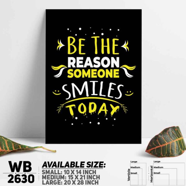 DDecorator Smile Today - Motivational Wall Decoration And Home Decoration PVC Wall Board And Wall Canvas - WB2630