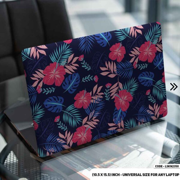 Flower Pattern Floral Design Matte Finished Removable Waterproof Laptop Sticker & Laptop Skin (Including FREE Accessories) - LSKN2350 - DDecorator
