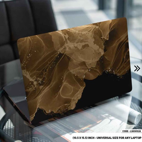 Black Marble Texture Matte Finished Removable Waterproof Laptop Sticker & Laptop Skin (Including FREE Accessories) - LSKN2028 - DDecorator