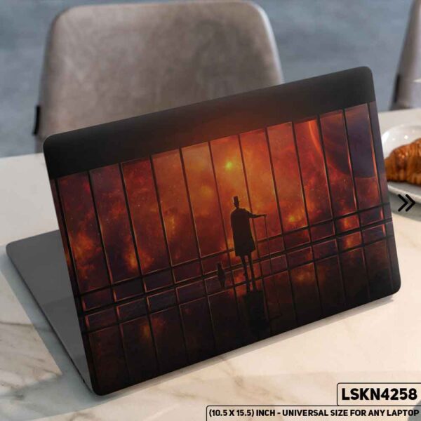 Animated Digital Illustration Solar Planet Galaxy Matte Finished Removable Waterproof Laptop Sticker & Laptop Skin (Including FREE Accessories) - LSKN4258 - DDecorator