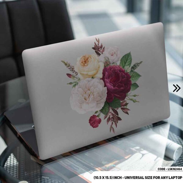 Flower Pattern Floral Design Matte Finished Removable Waterproof Laptop Sticker & Laptop Skin (Including FREE Accessories) - LSKN2464 - DDecorator