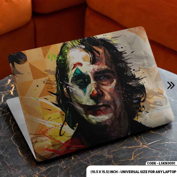JOKER Half Face Matte Finished Removable Waterproof Laptop Sticker & Laptop Skin (Including FREE Accessories) - LSKN3091 - DDecorator