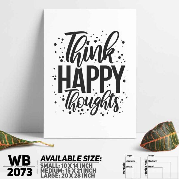 DDecorator Happy - Motivational Wall Decoration And Home Decoration PVC Wall Board And Wall Canvas - WB2073