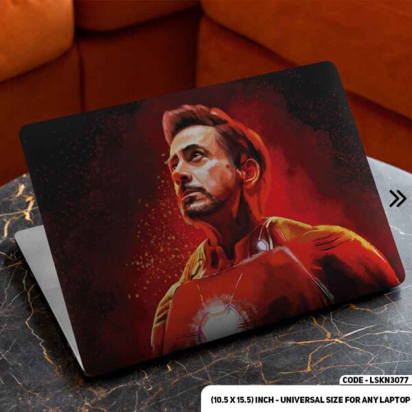 Iron Man Art Illustration Matte Finished Removable Waterproof Laptop Sticker & Laptop Skin (Including FREE Accessories) - LSKN3077 - DDecorator