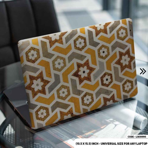Geometric Shape Seamless Pattern Matte Finished Removable Waterproof Laptop Sticker & Laptop Skin (Including FREE Accessories) - LSKN990 - DDecorator