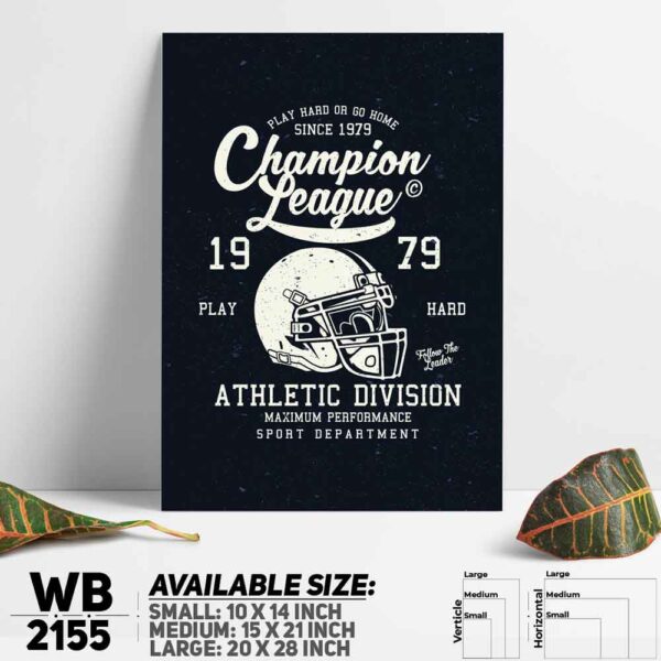 DDecorator Champion League - Motivational Wall Decoration And Home Decoration PVC Wall Board And Wall Canvas - WB2155