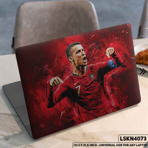 CR7 - Cristiano Ronaldo FIFA World Cup Matte Finished Removable Waterproof Laptop Sticker & Laptop Skin (Including FREE Accessories) - LSKN4073 - DDecorator
