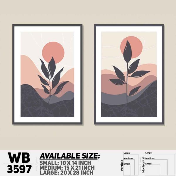 DDecorator Flower ArtWork (Set of 2) Wall Decoration And Home Decoration PVC Wall Board And Wall Canvas - WB3597