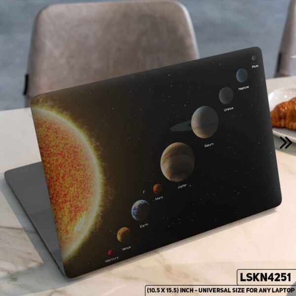 Solar Planet Galaxy Outer Space Matte Finished Removable Waterproof Laptop Sticker & Laptop Skin (Including FREE Accessories) - LSKN4251 - DDecorator