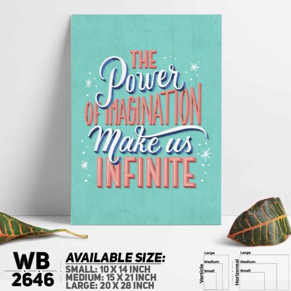 DDecorator Infinite Imagination - Motivational Wall Decoration And Home Decoration PVC Wall Board And Wall Canvas - WB2646