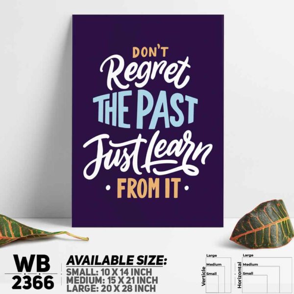 DDecorator Learn From The Past - Motivational Wall Decoration And Home Decoration PVC Wall Board And Wall Canvas - WB2366