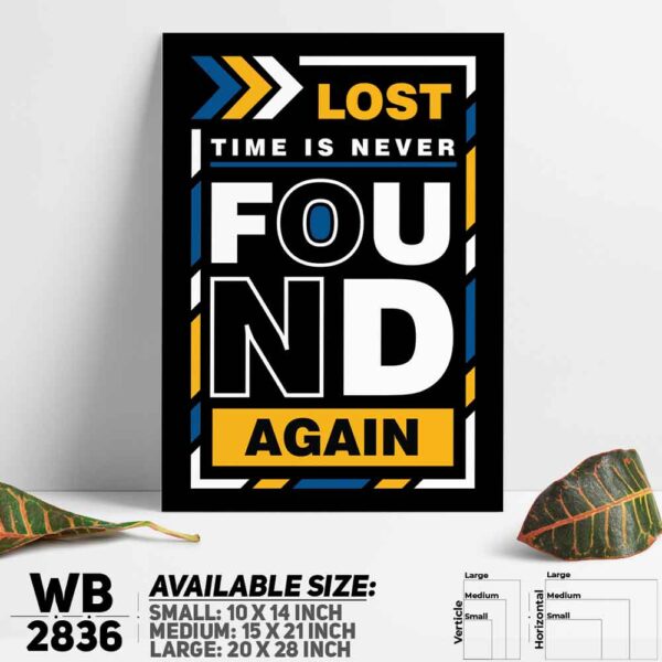 DDecorator Don't Wast Time - Motivational Wall Decoration And Home Decoration PVC Wall Board And Wall Canvas - WB2836