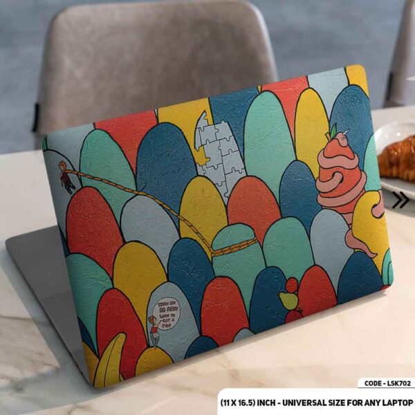Abstract Colorful  Art Matte Finished Removable Waterproof Laptop Sticker & Laptop Skin (Including FREE Accessories) - LSKN702 - DDecorator