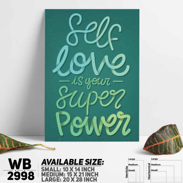 DDecorator Self Love Is Everything - Motivational Wall Decoration And Home Decoration PVC Wall Board And Wall Canvas - WB2998