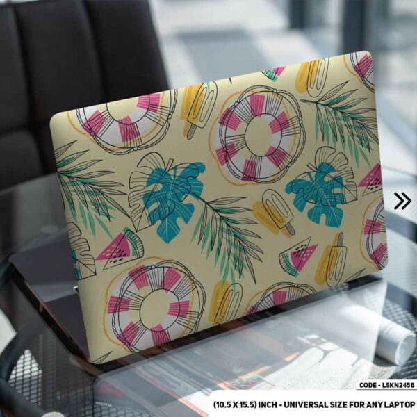 Flower Pattern Floral Design Matte Finished Removable Waterproof Laptop Sticker & Laptop Skin (Including FREE Accessories) - LSKN2458 - DDecorator