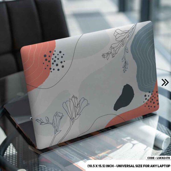 Flower Pattern Floral Design Matte Finished Removable Waterproof Laptop Sticker & Laptop Skin (Including FREE Accessories) - LSKN2478 - DDecorator
