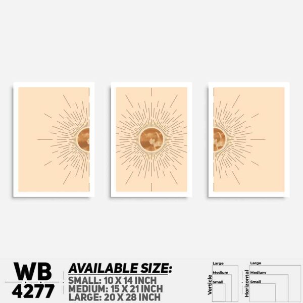 DDecorator Abstract Art (Set of 3) Wall Decoration And Home Decoration PVC Wall Board And Wall Canvas - WB4277