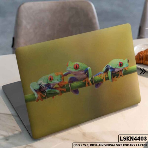Cute Animated Frog Matte Finished Removable Waterproof Laptop Sticker & Laptop Skin (Including FREE Accessories) - LSKN4403 - DDecorator