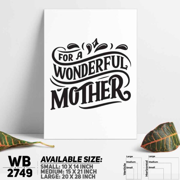DDecorator Wonderful Mother - Motivational Wall Decoration And Home Decoration PVC Wall Board And Wall Canvas - WB2749