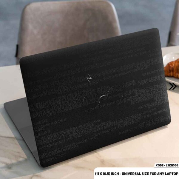 Typography of Harry Potter Matte Finished Removable Waterproof Laptop Sticker & Laptop Skin (Including FREE Accessories) - LSKN586 - DDecorator