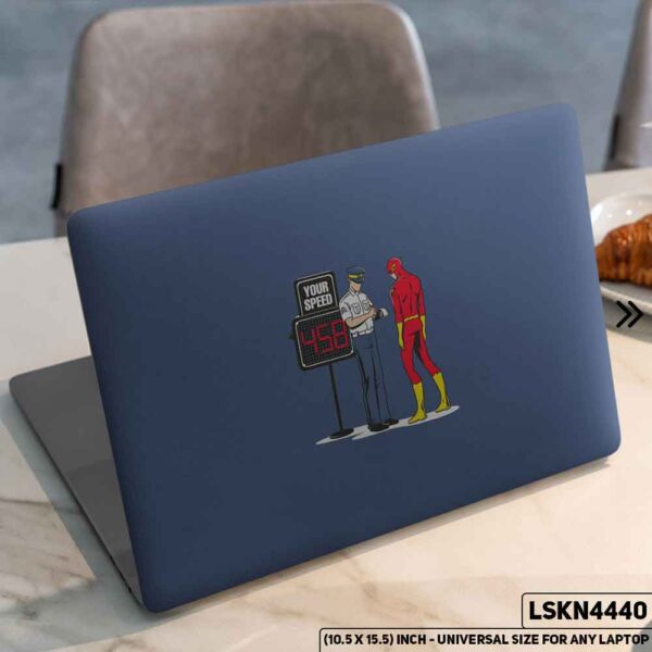 Flash Justice League Animated Character Matte Finished Removable Waterproof Laptop Sticker & Laptop Skin (Including FREE Accessories) - LSKN4440 - DDecorator