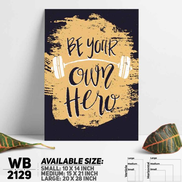 DDecorator Hero - Gym - Motivational Wall Decoration And Home Decoration PVC Wall Board And Wall Canvas - WB2129