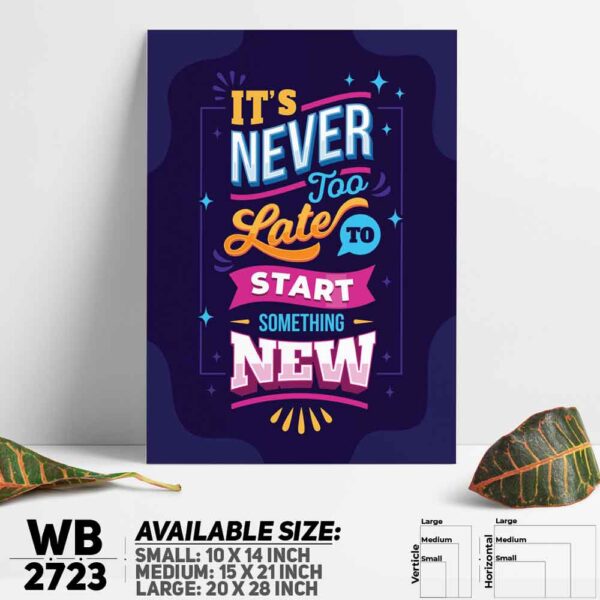 DDecorator Start Something New - Motivational Wall Decoration And Home Decoration PVC Wall Board And Wall Canvas - WB2723