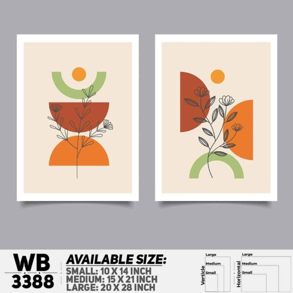 DDecorator Flower And Leaf ArtWork (Set of 3) Wall Decoration And Home Decoration PVC Wall Board And Wall Canvas - WB3388