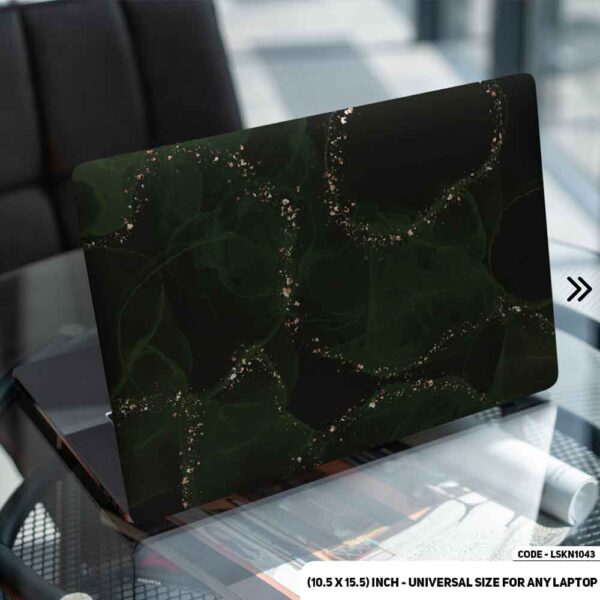 Green Marble Texture Matte Finished Removable Waterproof Laptop Sticker & Laptop Skin (Including FREE Accessories) - LSKN1043 - DDecorator