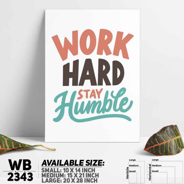 DDecorator Work Hard Stay Humble - Motivational Wall Decoration And Home Decoration PVC Wall Board And Wall Canvas - WB2343