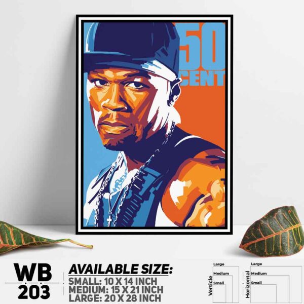 DDecorator 50 Cent American Rapper Wall Decoration And Home Decoration PVC Wall Board And Wall Canvas - WB203